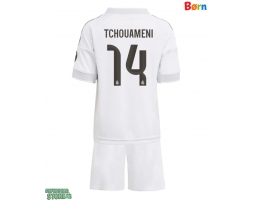 Real Madrid Aurelien Tchouameni #14 Replika Babytøj Hjemmebanesæt Børn 2025-26 Kortærmet (+ Korte bukser)
